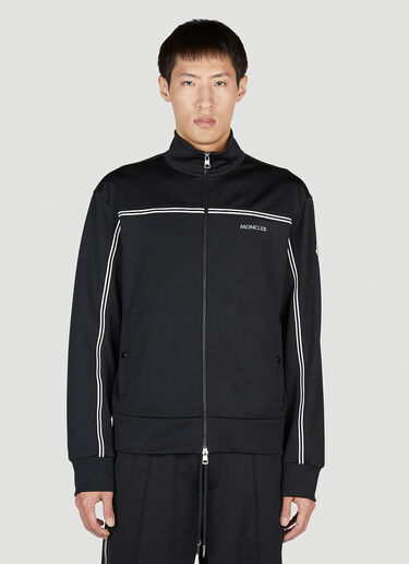 Moncler Striped Track Sweatshirt Black mon0153009
