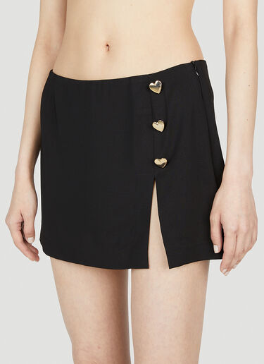 Marco Rambaldi Heart Button Mini Skirt Black mra0252010