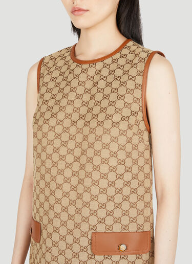 Gucci GG Supreme 帆布连衣裙 棕色 guc0253032