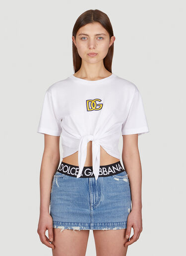 Dolce & Gabbana Capri Knot T-Shirt White dol0249028
