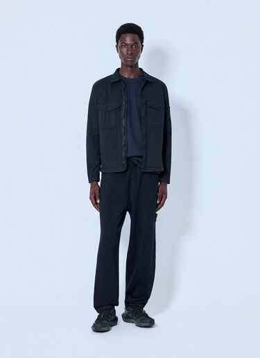 Stone Island Button-Down Cotton Shirt Black sto0165068
