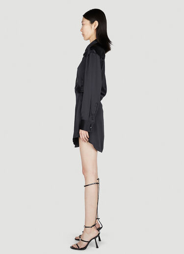 Alexander Wang Draped Shirt Dress Black awg0251020