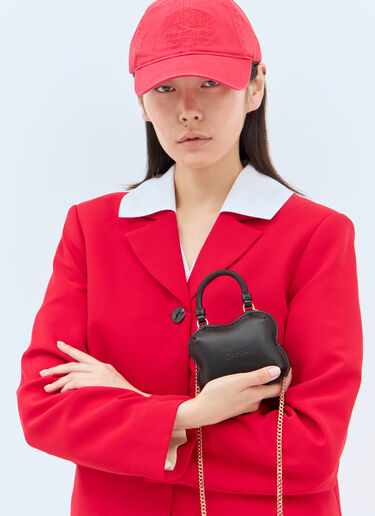 GANNI 蝴蝶袖珍斜挎包 黑色 gan0257053