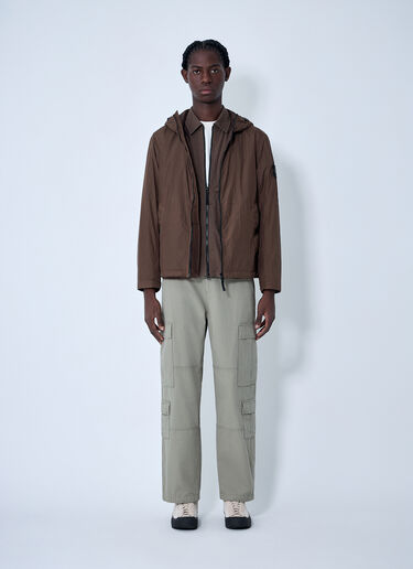 Stone Island Logo Patch Jacket Brown sto0164060