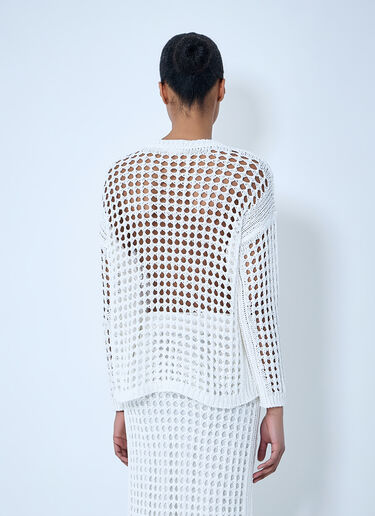 Max Mara Open-Knit Jumper White max0264024