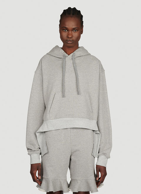 JW Anderson デコンストラクトヘム クロップドスウェットシャツ ホワイト jwa0254013