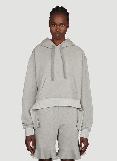 デコンストラクトヘム クロップドスウェットシャツ JW Anderson デコンストラクトヘム クロップドスウェットシャツ グレー jwa0253005