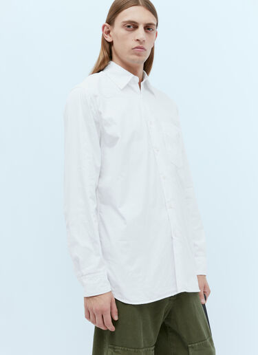 Dries Van Noten Patch Pocket Cotton Shirt White dvn0154017