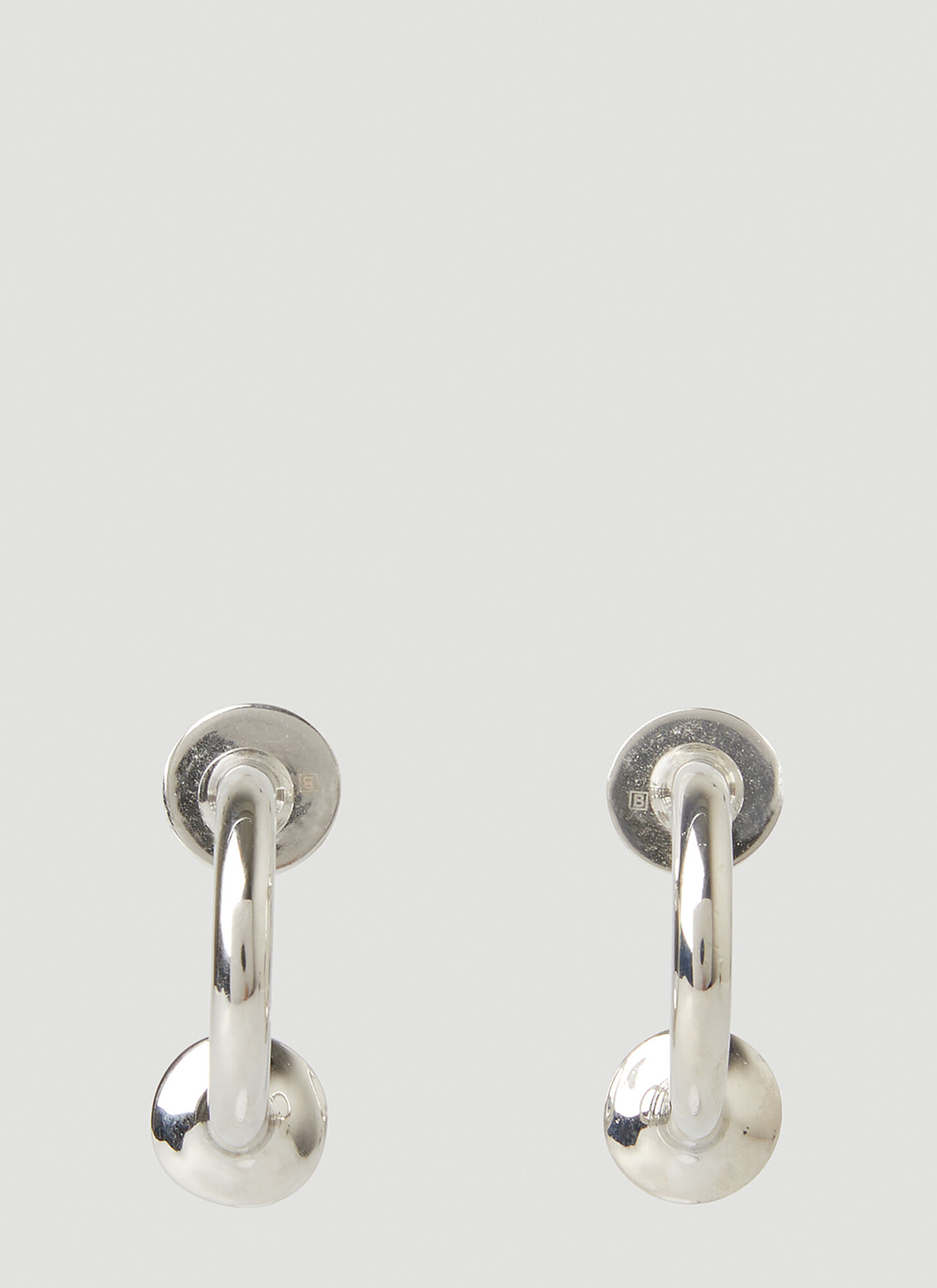 Gucci Logo Engraved Earrings Female Silver