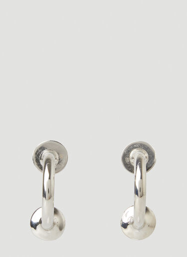 Gucci Logo Engraved Earrings Silver guc0251006
