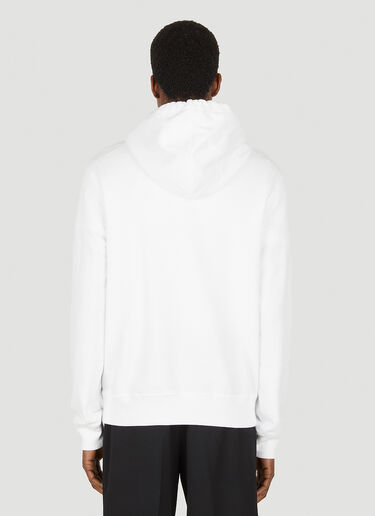 Lanvin Logo Embroidered Hooded Sweatshirt White lnv0147004