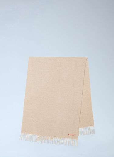 Acne Studios Logo Scarf Beige acn0346020