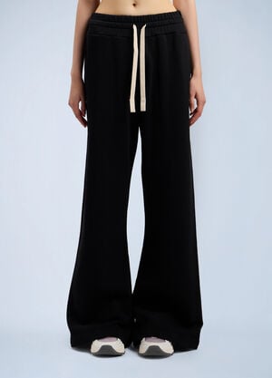 Palm Angels Curved Logo Sweatpants Black pma0264194