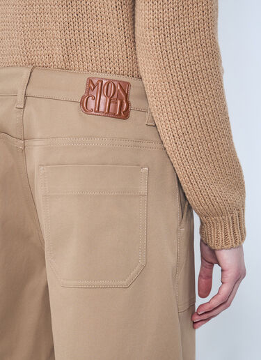 Moncler Twill Shorts Brown mon0259020