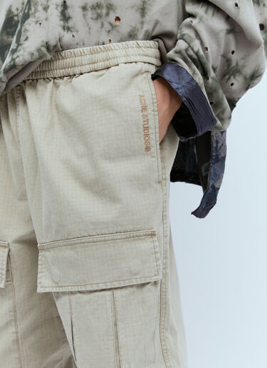Acne Studios Logo Embroidery Cargo Pants Beige acn0154016
