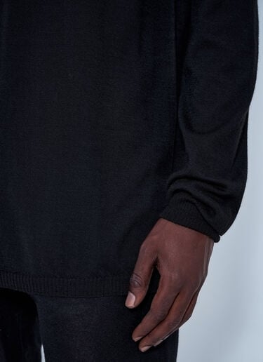 Rick Owens Oversized Turtleneck Sweater Black ric0165065