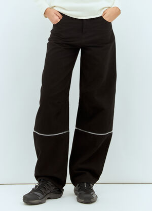 8 Moncler Palm Angels Zip Panels Jeans Black mpa0259001