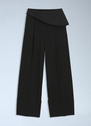LN-CC® - HUGO x entire studios: Asymmetric Waist Tailored Trousers - Black HUGO x entire studios Asymmetric Waist Tailored Trousers Black hgb0266002