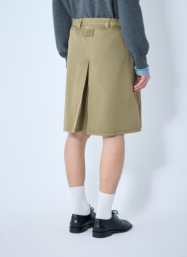 Miu Miu Garment-Dyed Skirt Green miu0360003
