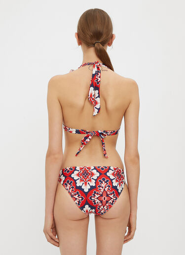 LN-CC® - La Double J: Palazzo Rosso Ruffle Bikini Top - Red La Double J Palazzo Rosso Ruffle Bikini Top Red ldj0234011
