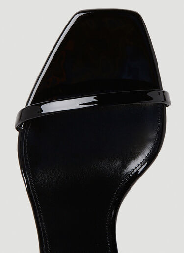 Saint Laurent Opyum 徽标高跟凉鞋 黑色 sla0250073