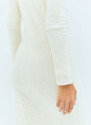 Jil Sander 울 니트 미디 원피스  오프 화이트 jil0257004