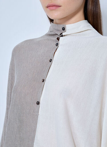 LN-CC® - Jacquemus: Le Losange Knit Polo - Beige Jacquemus Le Losange Knit Polo Beige jac0266014