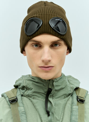 C.P. Company Goggle Beanie Hat Green pco0155022