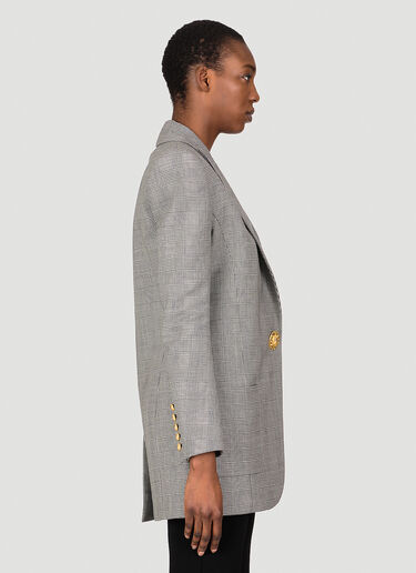 Balmain Prince of Wales Tailored Blazer Grey bln0253014