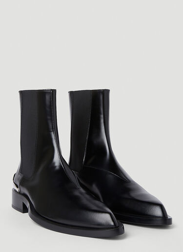 Jil Sander 尖头切尔西靴 黑色 jil0251048