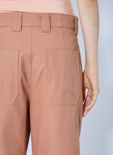 LN-CC® - Chloé: Wide-Leg Barrel Trousers - Pink Chloé Wide-Leg Barrel Trousers Pink chl0265017
