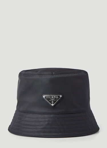 Prada Logo Bucket Hat  Black pra0245063