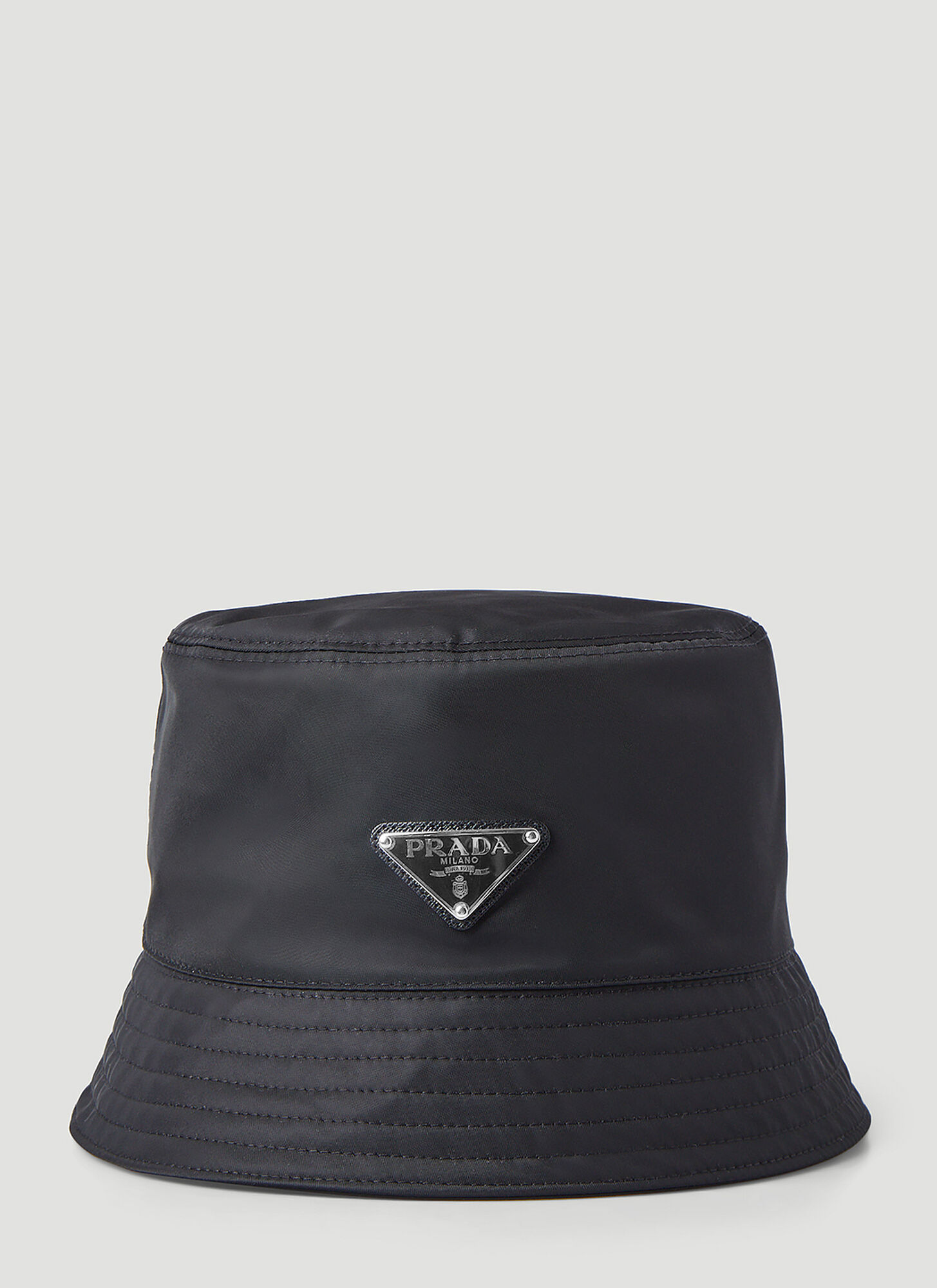 Prada Logo Bucket Hat Female Black