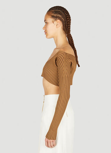 Jacquemus La Maille Pralu トップス ブラウン jac0251036