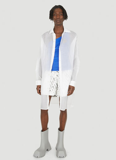 Walter Van Beirendonck Embroidered Star Long-Sleeved Shirt White wlt0148010