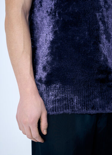 Dries Van Noten Fluffy Knit Top Purple dvn0160029