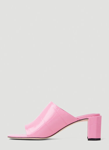 BY FAR Katya Lipstick Heeled Sandals Pink byf0252025