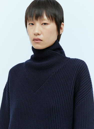 ロールネックニットセーター TOTEME ロールネックニットセーター ネイビー tot0254020