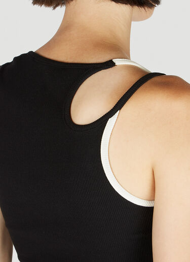 Otto Ribbed Tank Top Ottolinger Otto Ribbed Tank Top Black ott0251004