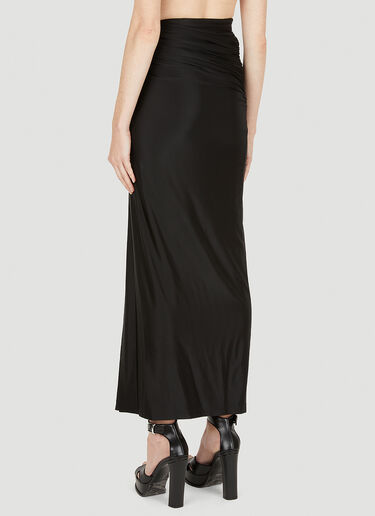 Rabanne Embellished Draped Skirt Black pac0251005