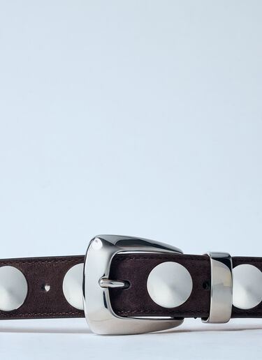 Khaite Benny Belt With Studs Brown kha0259026