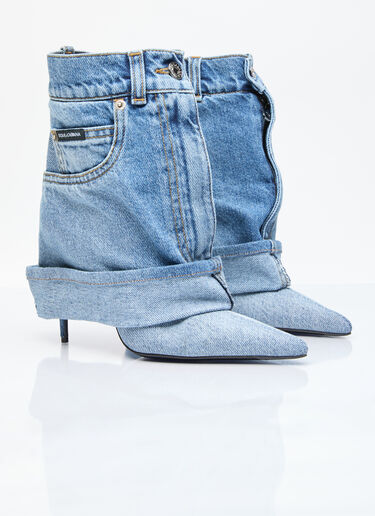 Dolce & Gabbana Denim Boots Blue dol0255025