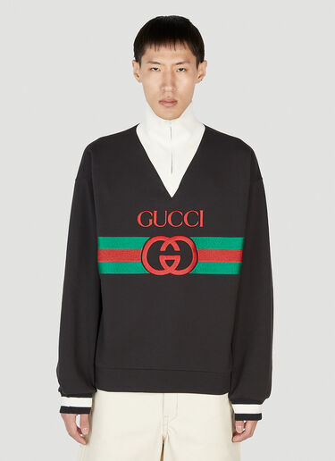 Gucci Web Embroidery Sweatshirt Black guc0152075