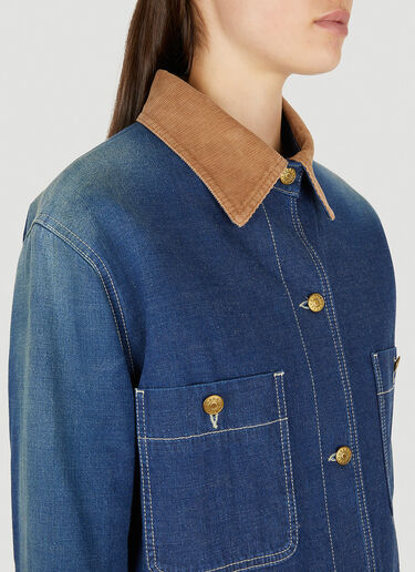 Gucci Longline Denim Jacket Blue guc0251026