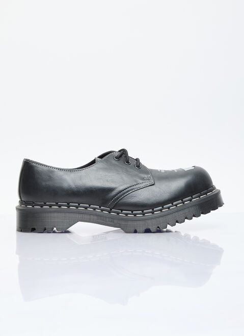 Buffalo Source x Herrensauna 1461 Bex Overdrive Leather Shoes Black bsh0155001