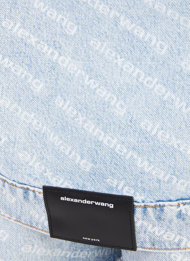 Alexander Wang Logo Denim Jacket Blue awg0245043