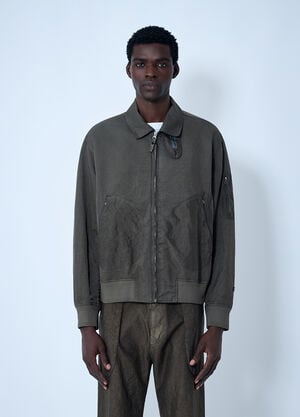 Massimo Osti Studio Garmet-Dyed Bomber Jacket Olive mso0162005