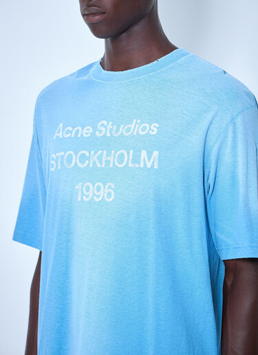Acne Studios ロゴモチーフ コットンTシャツ ブルー acn0165018