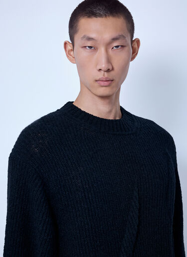 Yohji Yamamoto Half Cardigan+Tuck Tuck Round Neck Po Black yoy0165007