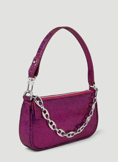 BY FAR Mini Rachel Disco Dot Shoulder Bag Purple byf0251017